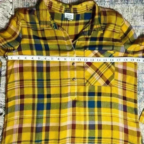 Yellow Plaid Women's Top - Picture 10 of 12